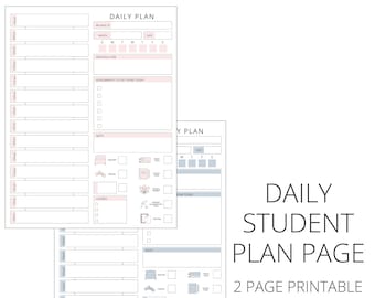 Homeschool Planner, Student Planner, Daily Schedule, Instant Download!