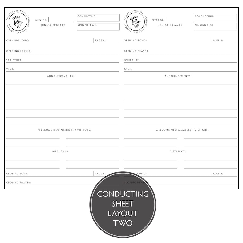 Primary Planning Set -- Primary Conducting Sheet, Planner &amp; Calendar ...