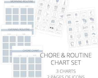 Chore Chart and Routine Chart for Kids and Teens -- Responsibility Chart