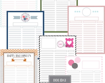 Holiday Sign Up Sheets -  7 Sheets Filled & Unfilled with Editable Text Boxes - Perfect Printable for Direct Sales, School, Church Events