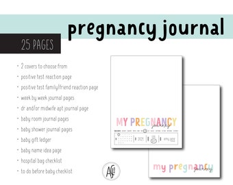 Pregnancy Journal - Pregnancy Planner - Baby Book - Instant Download