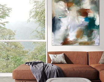 Huge original Custom order painting request. abstract acrylic painting on rolled canvas