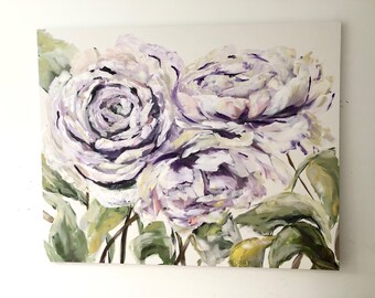 Huge floral painting, floral wall art, for living room,  kitchen, bedroom, original large painting, anniversary gift, wedding,peonies, roses