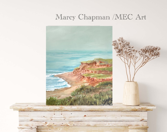 Original acrylic painting on canvas, Martha’s Vinyard, inspired painting Cape Cod, Massachusetts by Marcy Chapman 20 inches x 24 inches,