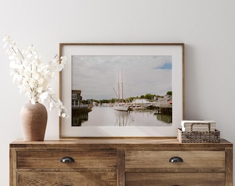 Kennebunkport Maine Print: Film Photo with Spirit of MA & LOVE Sign