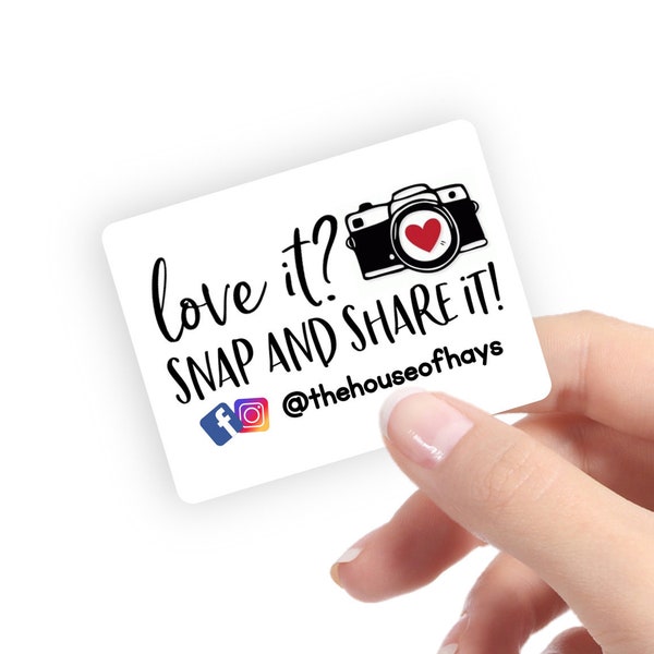 Love it Snap it Share it | Social Media stickers | Happy Mail Stickers | 2x1.5 - 18 stickers per page | LSS1