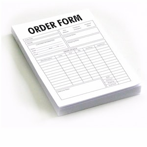 Mini formularios de pedido editables para pequeñas empresas / TAMAÑO 5X7