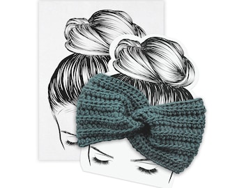 Printable Messy Bun Display Card for Ear warmer Headbands
