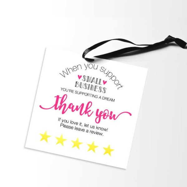 NEW DESIGN! Thank You for Your Order, Please Leave a Review Tags | Unlimited Printing | DIY Printable