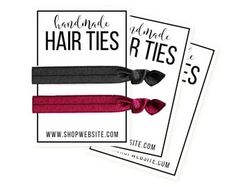 Printable Hair Tie Card | Personalization option included!