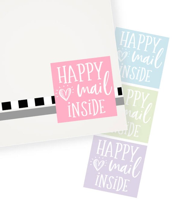 Paper Mails Sticker Design Papercraft Paper, Party & Kids Happy Mail Sticker Pack 24pcs ...