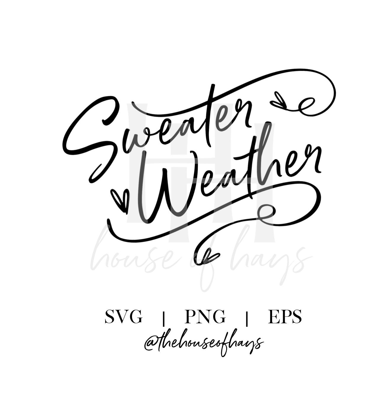 Download Sweater Weather SVG Cut File for Small Business Craft ...