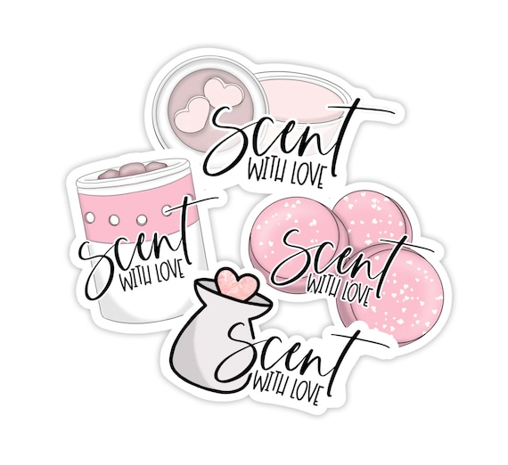 Scent with Love | Wax Melt Smell Good Happy Mail Stickers | Digital File Only