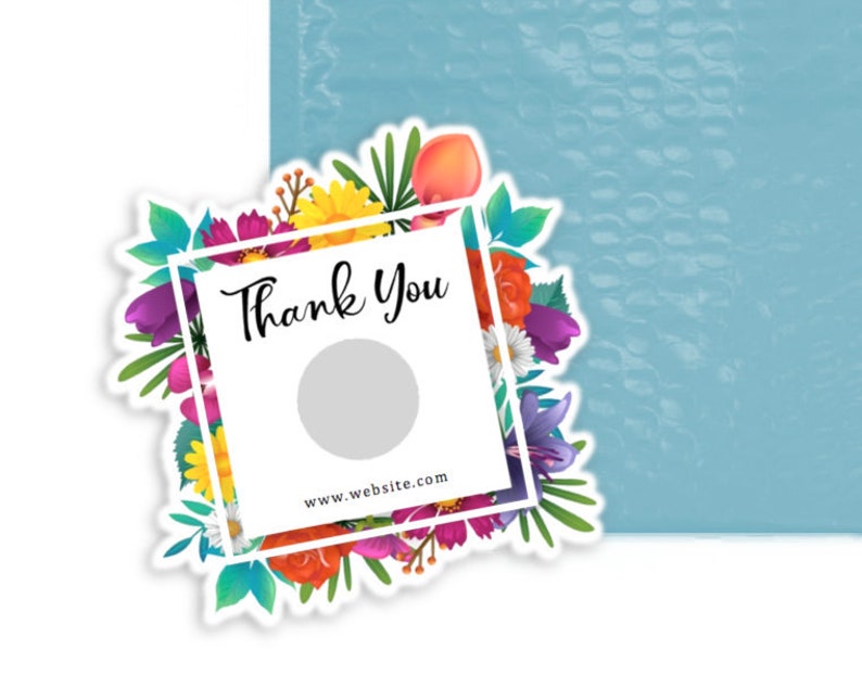 Floral Scratch off Tickets Set of 12 Scratch and Win Cards Etsy