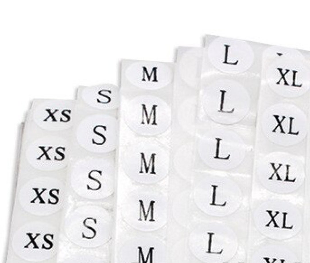 Clothing Size Stickers 1/2 Inch 770 Stickers Total - Etsy