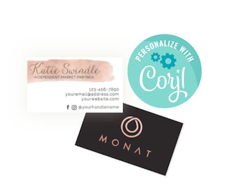 MONAT Haircare Business Cards in Faux Gold | Digital File