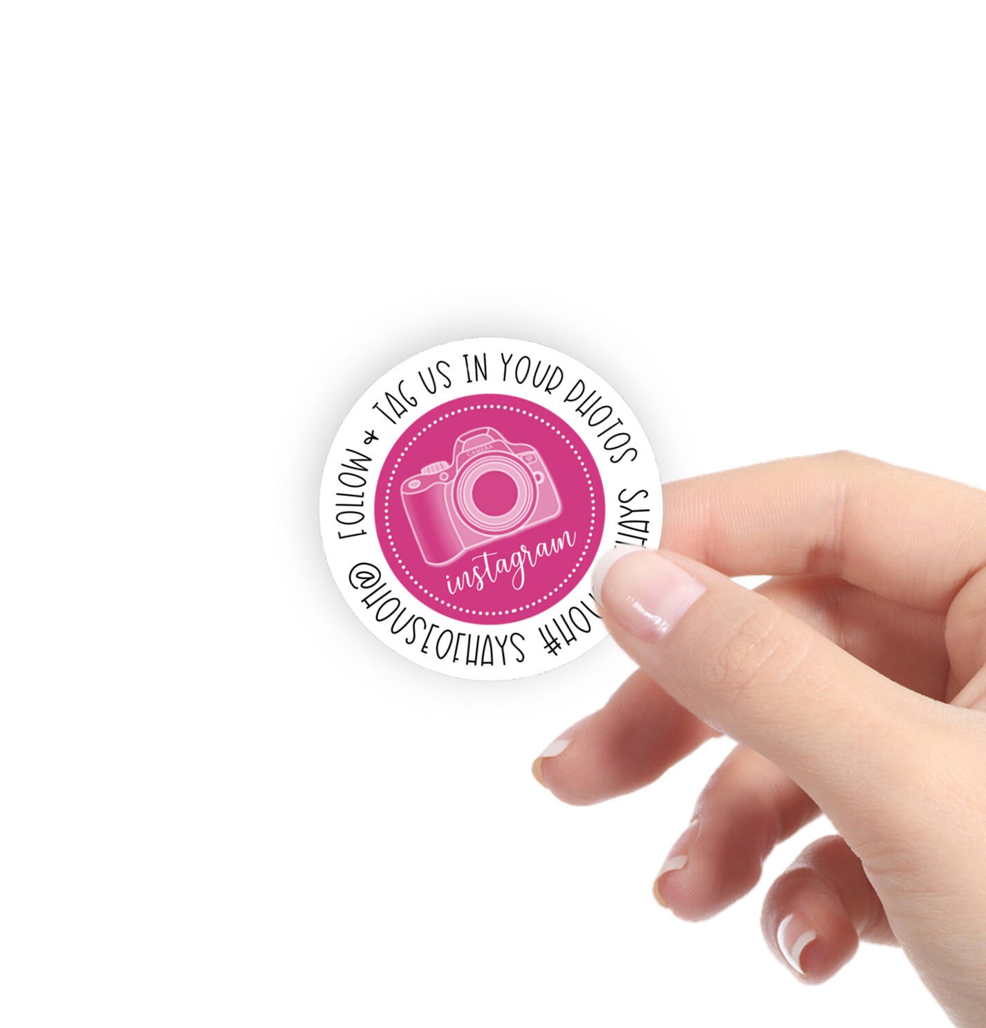 We're on Instagram | Small Business Social Media Stickers | 30 stickers per  page - 1.5 inch round stickers | IG1