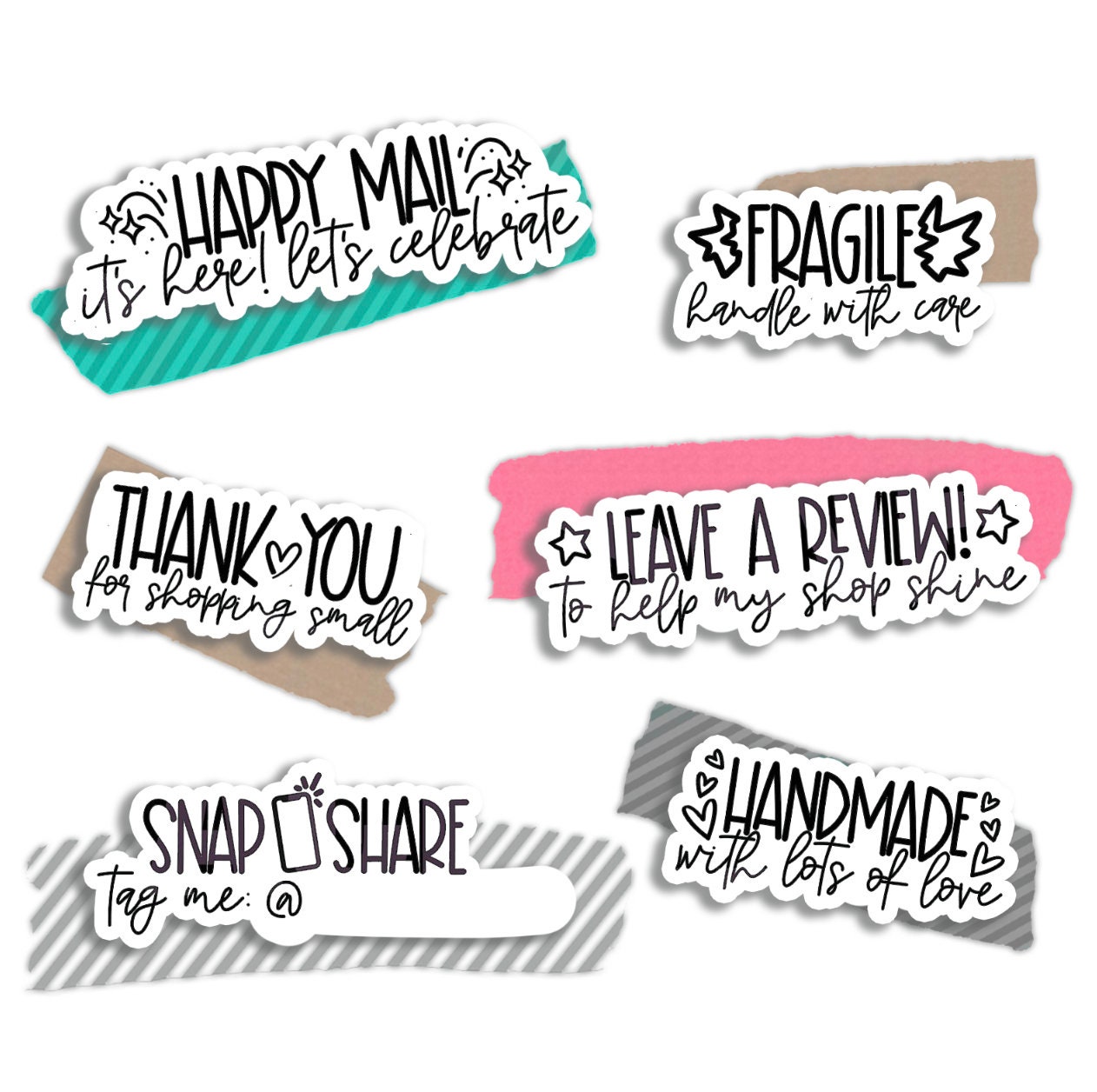 Small Business Sticker Bundle Pack Digital Cut File Etsy
