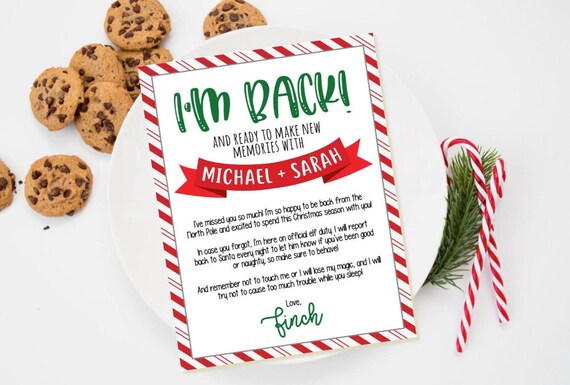 Welcome Letter From Your Elf Edit Yourself Printable