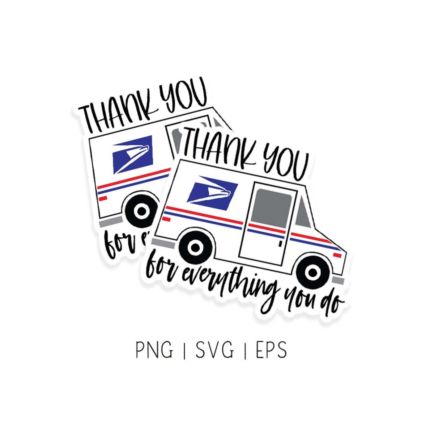 Thank You Postal Worker Mail Man Happy Mail Digital File - Etsy