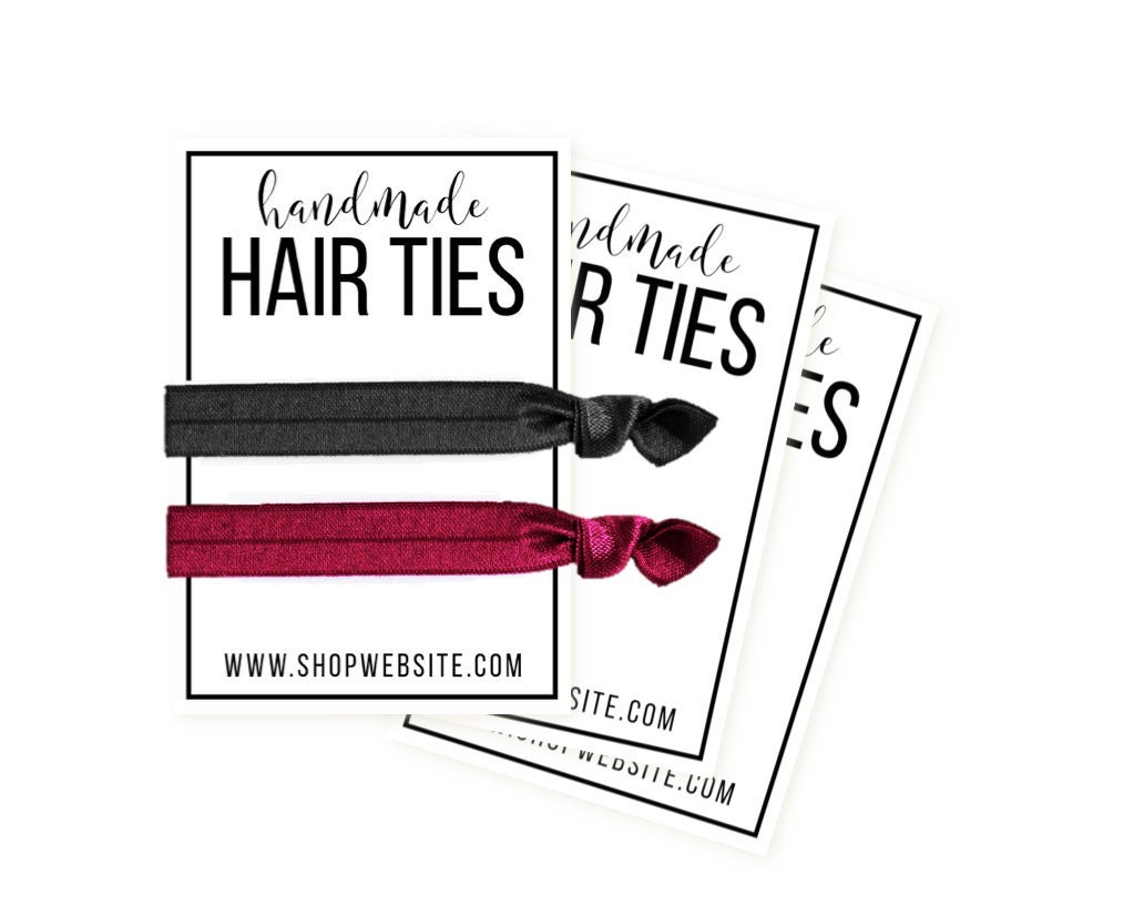 Printable Hair Tie Card Personalization Option Included Etsy