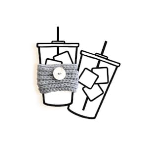 Printable Iced Coffee To Go Cup Display Card for Cup Cozy