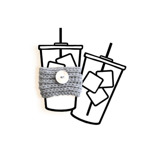 Printable Iced Coffee To Go Cup Display Card for Cup Cozy