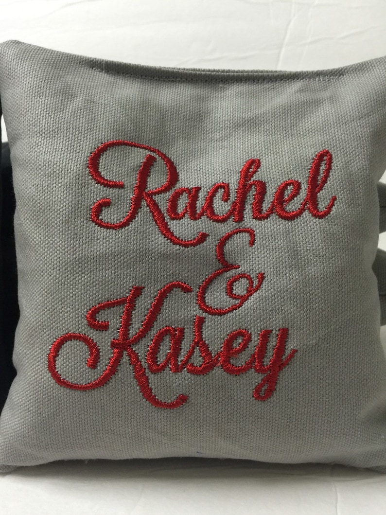 Couple Name Cornhole Bags Wedding Cornhole Bags Engagement Gift Monogrammed Bean Bags Personalized Cornhole Bags Wedding Toss Bags