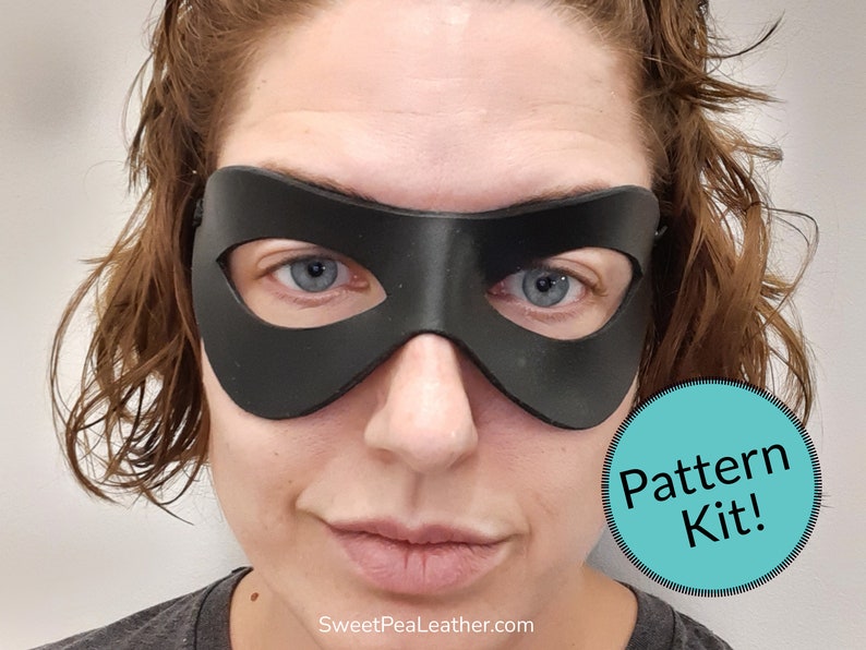 Leather Domino Mask Pattern Kit – Cosplay Costume Mask, DIY Leatherwork ...