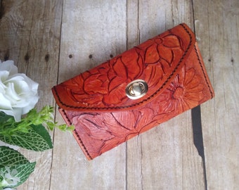 Leather Clutch - Leather Purse - Women's Wallet - Checkbook Holder - Small Handbag - Coin Purse - Credit Card Holder - Gift for Her