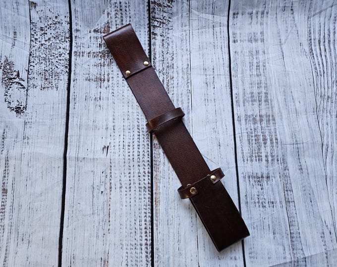 Leather Fan Holster – Hand Fan Belt Pouch, Renaissance Faire Accessory