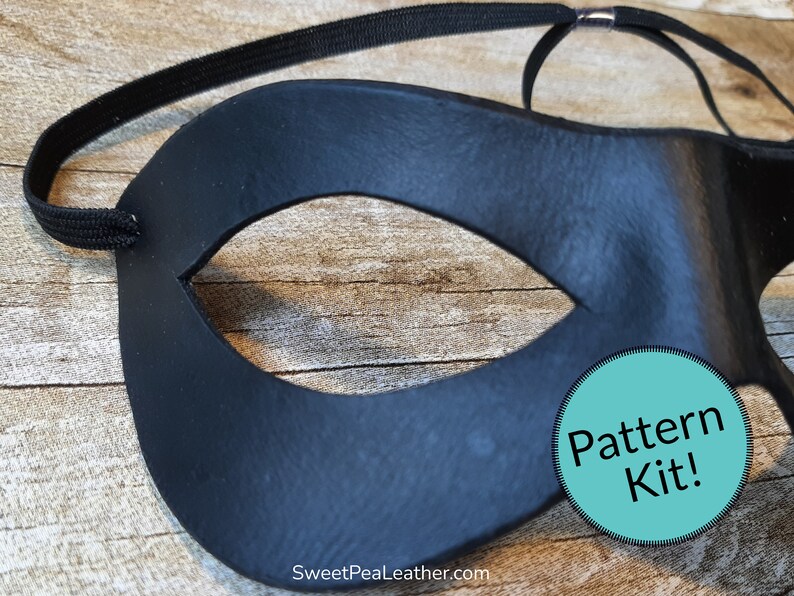 Leather Domino Mask Pattern Kit – Cosplay Costume Mask, DIY Leatherwork ...