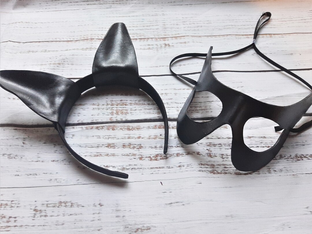 Cat Costume Accessories Handmade Cat Ears Leather Cat Etsy