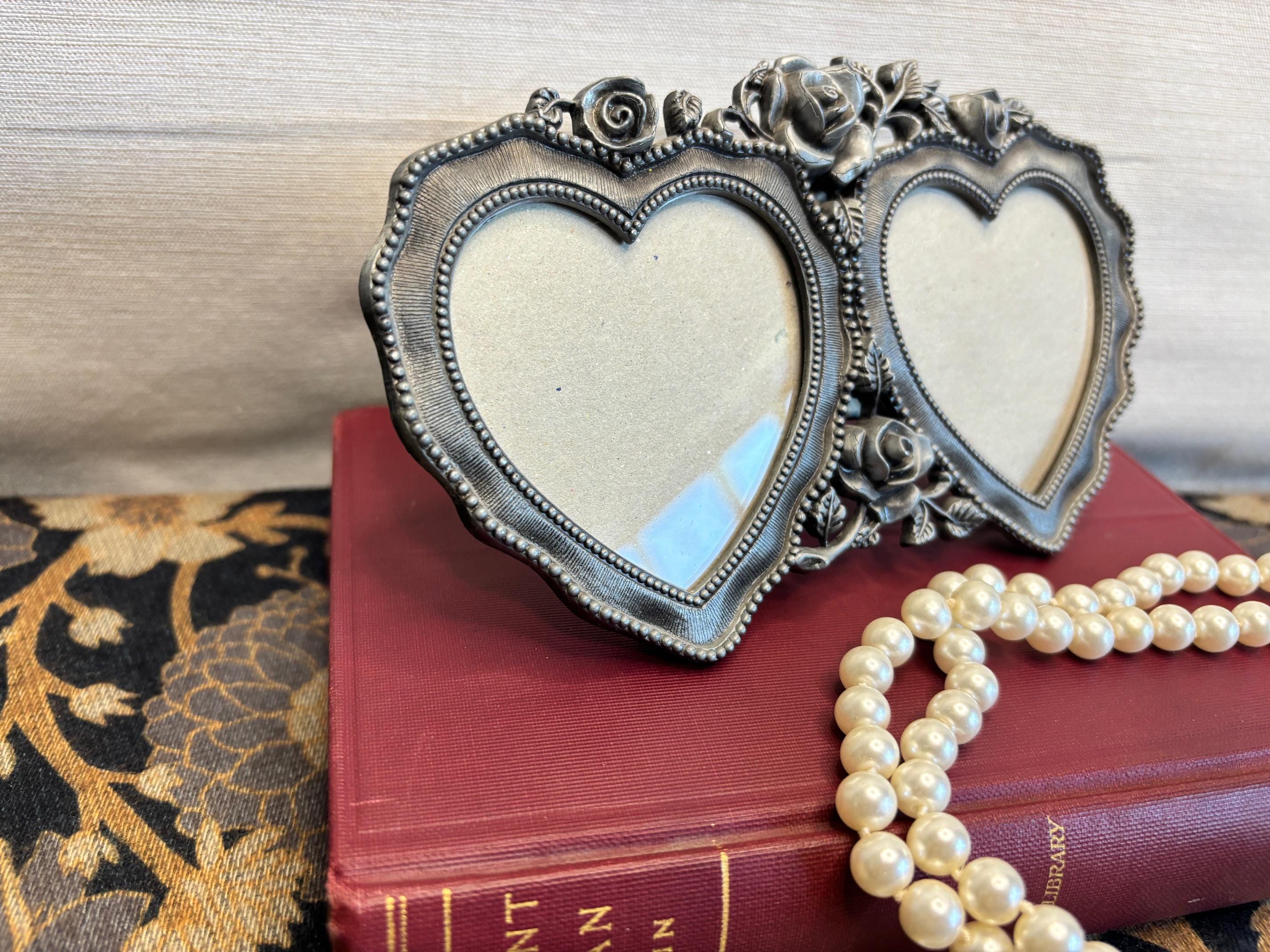 Vintage Double Heart Picture Frame - Etsy