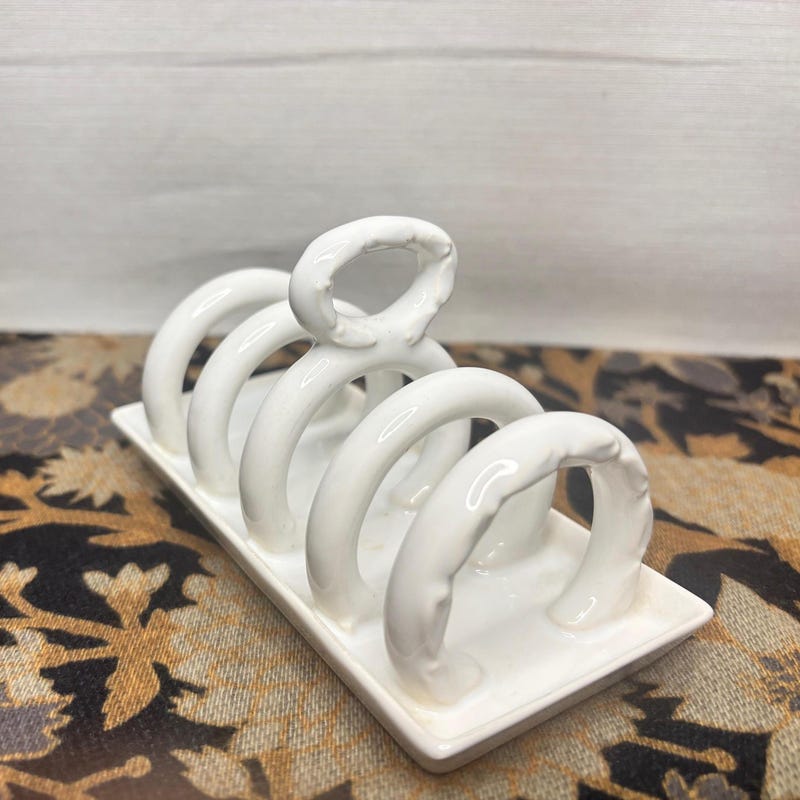 White Ceramic Toast Rack - Etsy