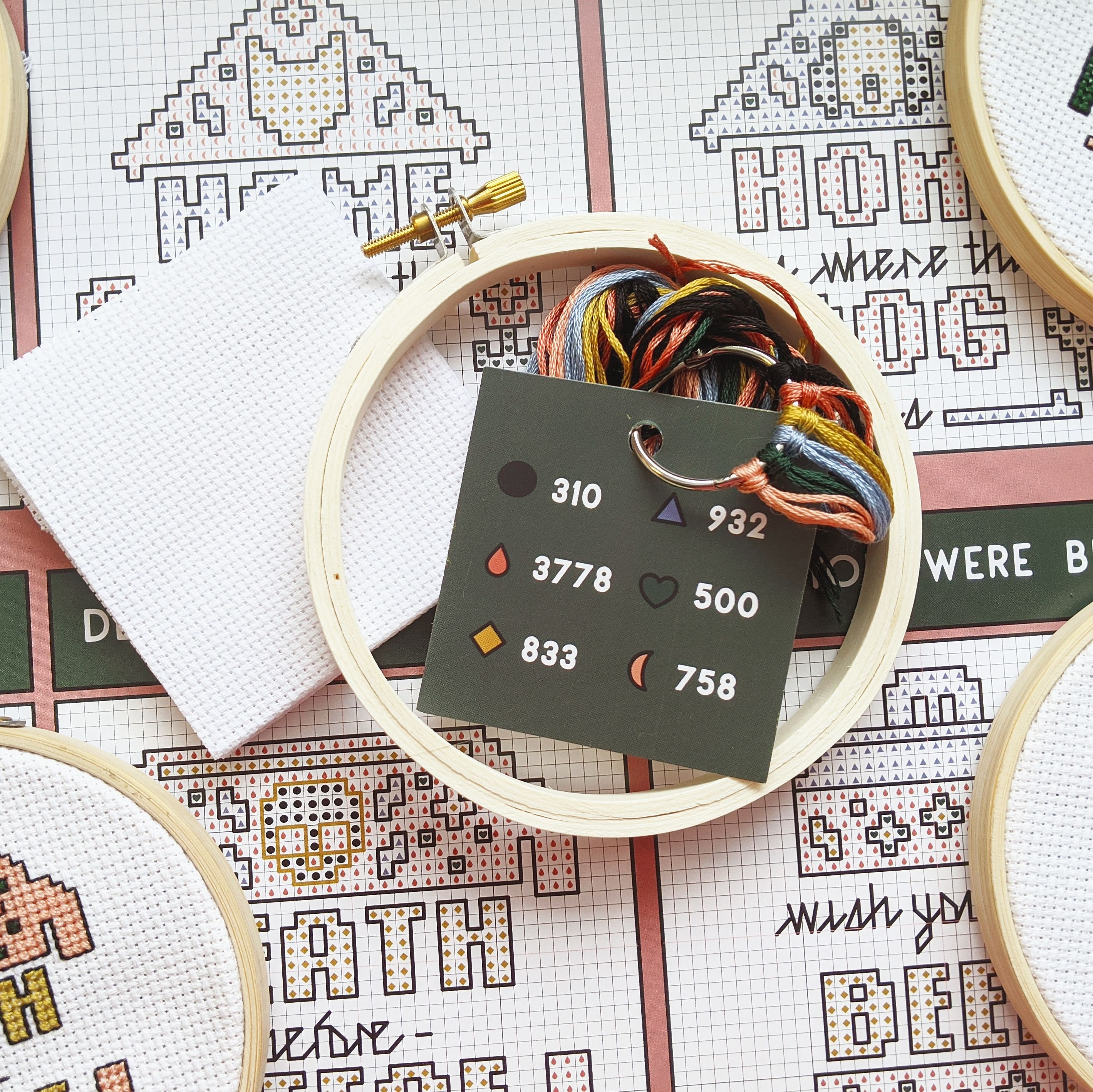 Cross Stitch Starter Kit // 6 IN 1 // 6 patterns included Etsy