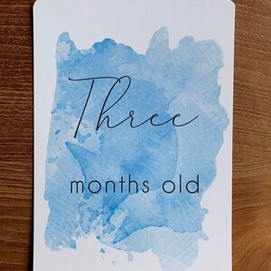 Baby Milestone Cards  |  Neon Watercolour  |  Single Baby