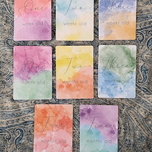 Watercolour  |  Baby Milestone Cards