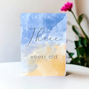 NUMÉRIQUE | Cartes d'étape de bébé | Aquarelle