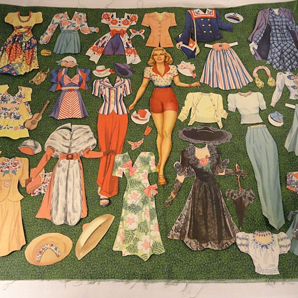Vintage 1942 Original LANA Turner Paper Doll With Clothes Cut by Whitman Publishing