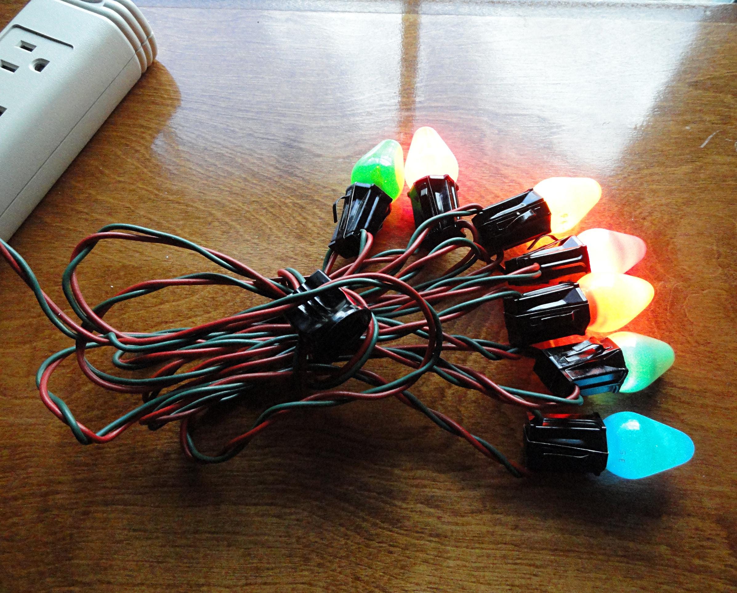 Vintage C7 Peerless Christmas Lights String Gilbert Tree Strand Set ...