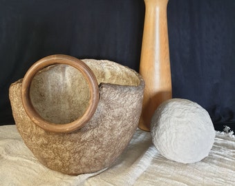 Agrostis Decorative Sculpture – Rustic Wabi-Sabi Home Accent