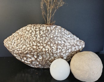 Exacum Handmade Paper Mache Vase – Wabi Sabi Eco-Friendly Home Decor