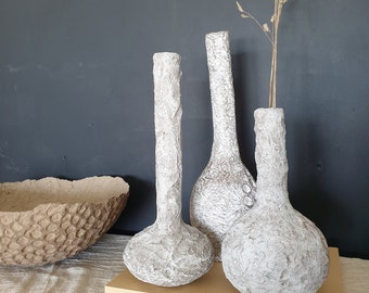 Costus Scandinavian Paper Mache Vase Set – Japanese Art Decor