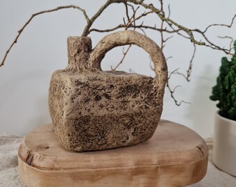 Morus Rustic EcoMache Vase Candle Holder | Earthy Tone Home Decor