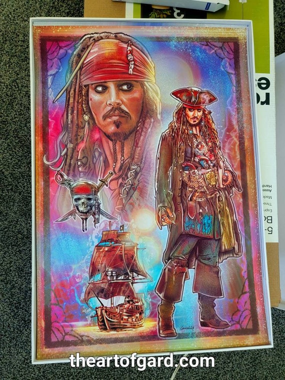 Captain Jack Sparrow Art Print 13X19 Inches