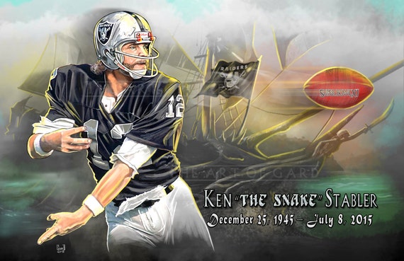 Ken Stabler Tribute 11X17 Artist's Print