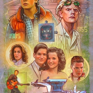 Back to the Future (collage) Art Print