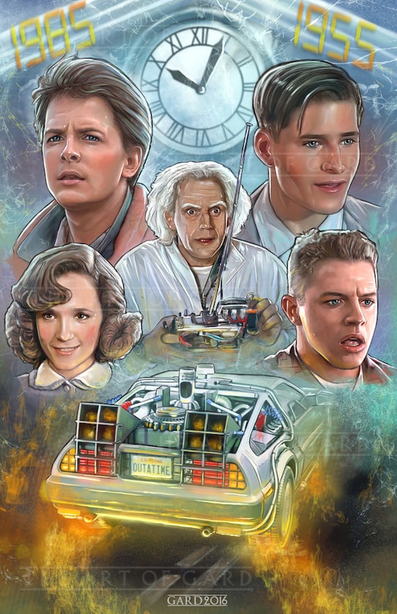 Back to the Future (collage) 11X17 Art Print