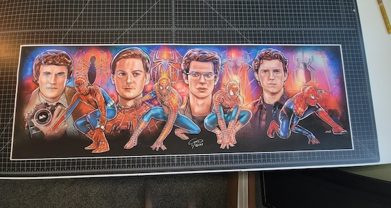 Spiderman Evolution Canvas Print